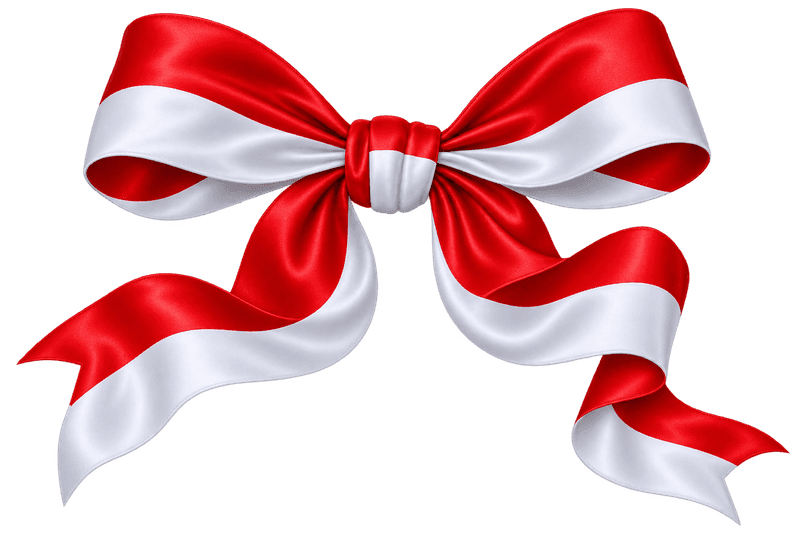 Elegan Pita Merah Putih Berkilau