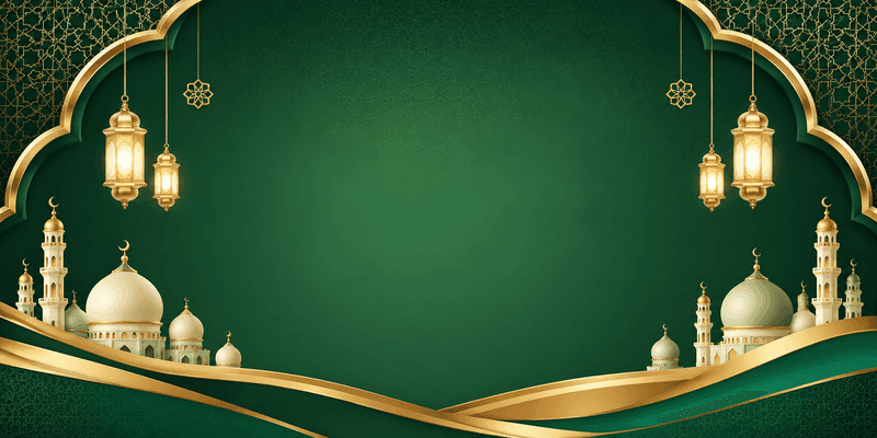 Elegant Green Gold Maulid Nabi Background