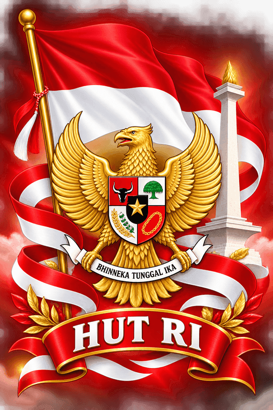 HUT RI Merah Putih Garudan dan Monas