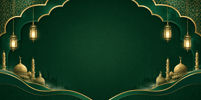 Luxury Dark Green Islamic Background