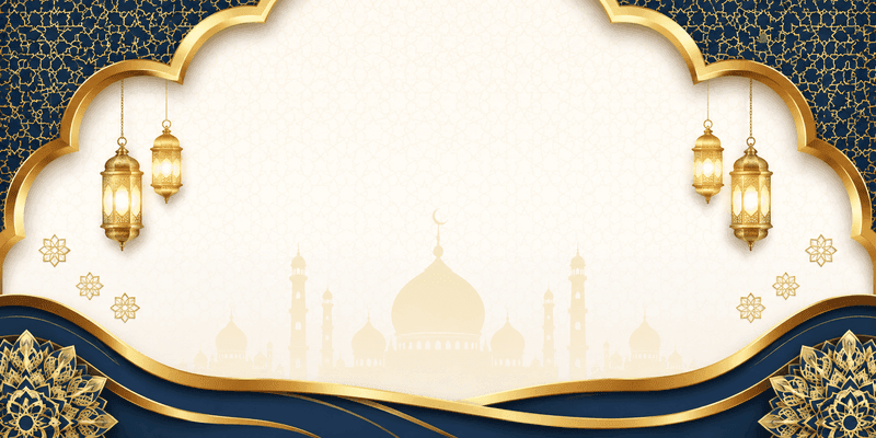 Luxury Navy Gold Islamic Background