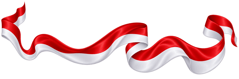 Pita Merah Putih Berkelok Dinamis