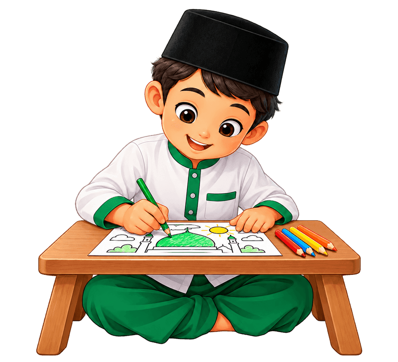Santri Cilik Gemar Mewarnai